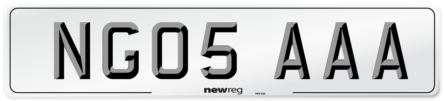 NG05 AAA Number Plate from New Reg